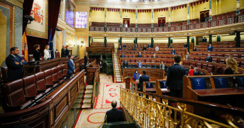 El presidente del Partido Popular, Pablo Casado, en la Sesión de Control al Gobierno