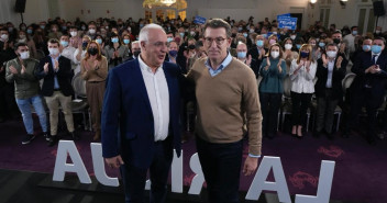 Alberto Núñez Feijóo y José Ignacio Ceniceros en el acto celebrado en Logroño