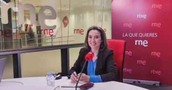 Cuca Gamarra antes de su intervención.