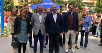 Pedro Manuel Rollán en la carpa del PP.