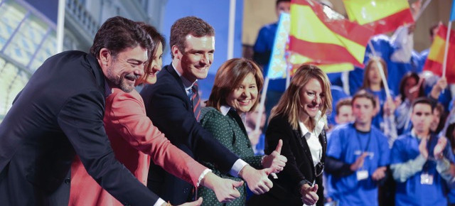 Pablo Casado y los candidatos del Partido Popular en la Comunidad Valenciana