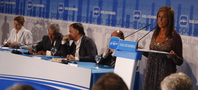 Ana Mato durante su intervención en la reunión de presidentes provinciales del PP