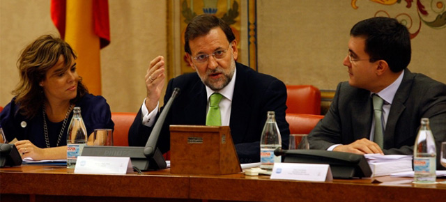Mariano Rajoy preside la reunión del Grupo parlamentario popular en el congreso de los diputados