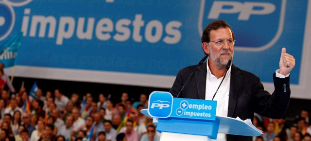 Mariano Rajoy durante su intervención en Dos Hermanas (Sevilla)