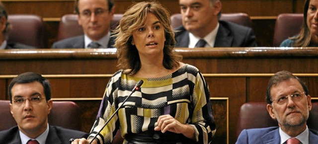 Soraya en la sesión de control al gobierno