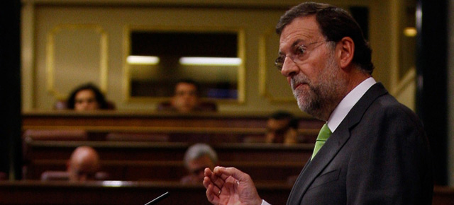 Mariano Rajoy durante su intervención en el hemiciclo