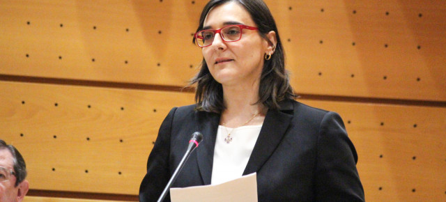 Mª José Martín durante su intervención en el Senado