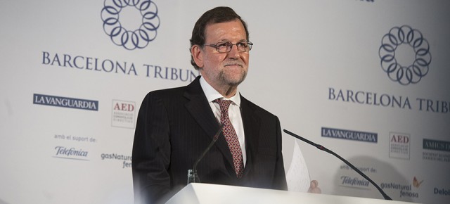 Mariano Rajoy interviene en un acto organizado por Barcelona Tribuna