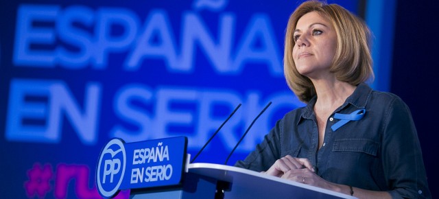 La secretaria general del PP, Mª Dolores Cospedal