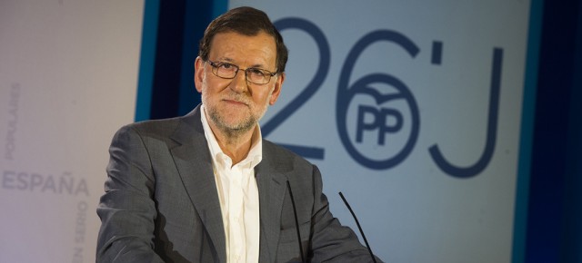 Mariano Rajoy en la presentación del programa electoral en Barcelona