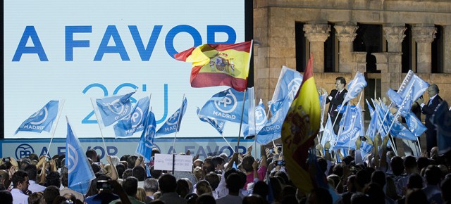 Mariano Rajoy en el acto de inicio de campaña