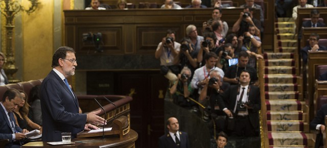 Mariano Rajoy durante la sesión de investidura