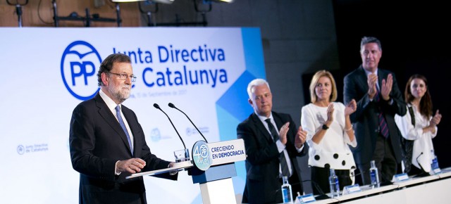 Mariano Rajoy interviene en la Junta Directiva del PP de Cataluña