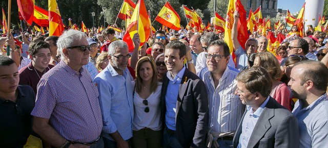 Pablo Casado en la concentración en defensa de la unidad de España