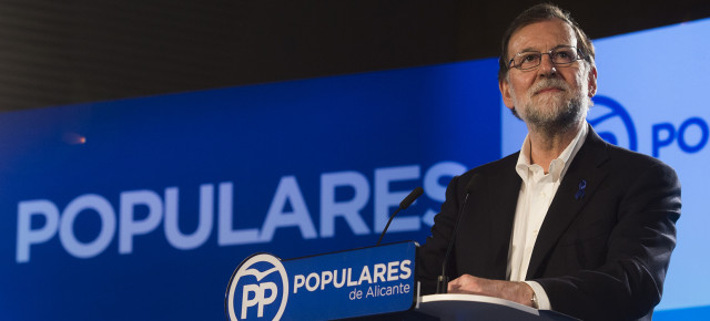Mariano Rajoy clausura un acto público del Partido Popular en Alicante.
