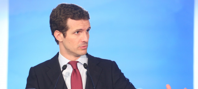 El presidente del Partido Popular, Pablo Casado