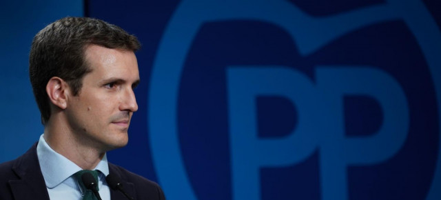 El presidente del Partido Popular, Pablo Casado