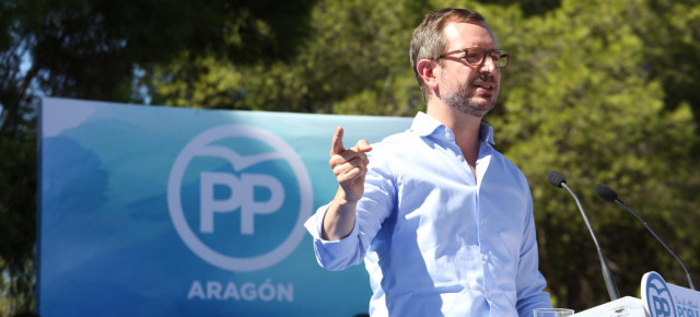 El vicesecretario de Organización, Javier Maroto, durante su intervención en el Dïa del Afiliado del PP de Aragón