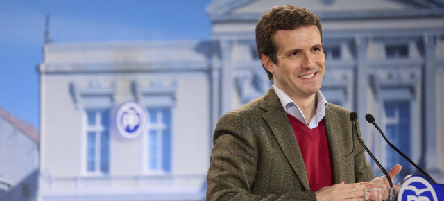 El presidente del Partido Popular, Pablo Casado