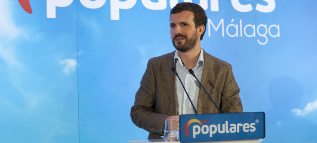 El presidente del Partido Popular, Pablo Casado