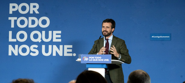 El presidente del Partido Popular, Pablo Casado