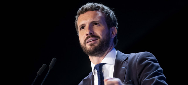 El presidente del PP, Pablo Casado