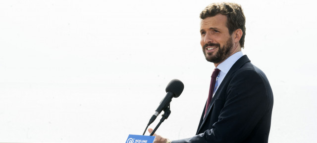 El presidente del Partido Popular, Pablo Casado