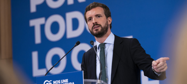 El presidente del Partido Popular, Pablo Casado