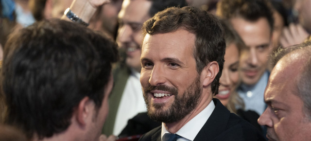 El presidente del Partido Popular, Pablo Casado