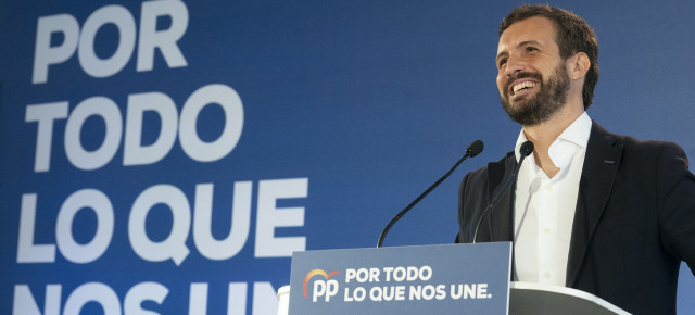 El presidente del Partido Popular, Pablo Casado