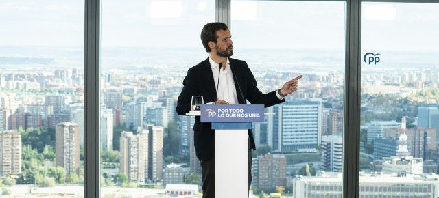 El presidente del Partido Popular, Pablo Casado