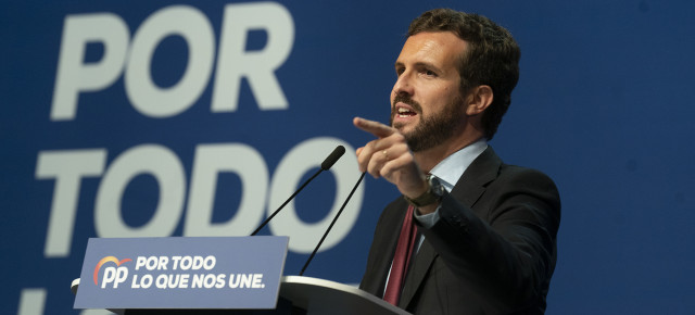 El presidente del Partido Popular, Pablo Casado