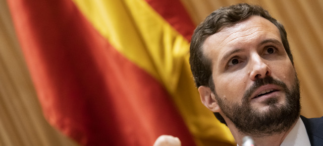 El presidente del Partido Popular, Pablo Casado