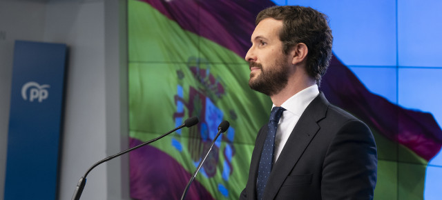 El presidente del Partido Popular, Pablo Casado