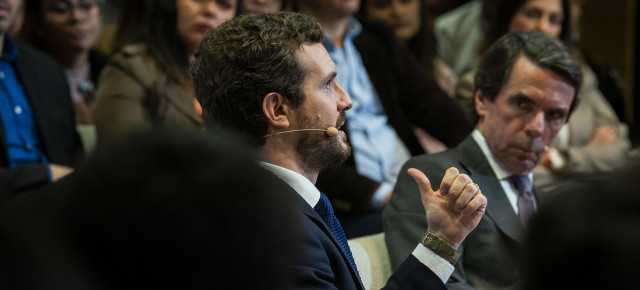 El presidente del Partido Popular, Pablo Casado