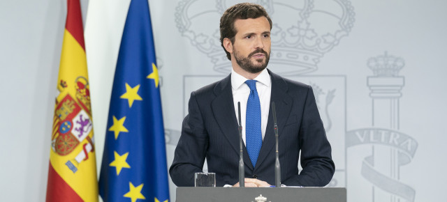 Pablo Casado, en rueda de prensa