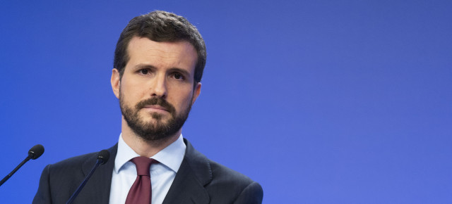 Pablo Casado en rueda de prensa