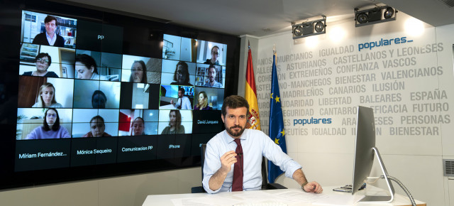 Pablo Casado, durante su intervención