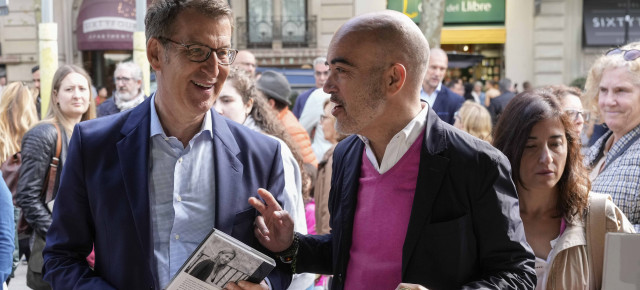 Alberto Núñez Feijóo en la fiesta de Sant Jordi, Barcelona