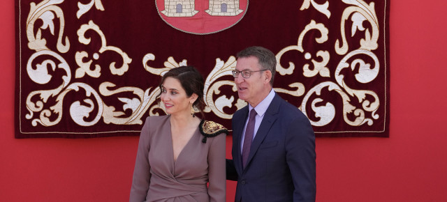 Alberto Núñez Feijóo e Isabel Díaz Ayuso en los actos del Dos de Mayo