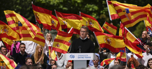 Alberto Núñez Feijóo en un acto en Zaragoza