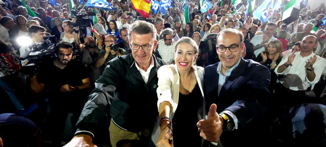 Alberto Núñez Feijóo en un acto en Cáceres