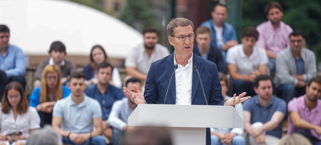 Alberto Núñez Feijóo en el homenaje a Miguel Ángel Blanco en Ermua.