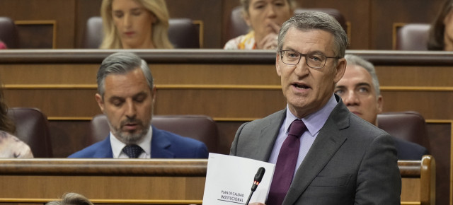 Alberto Núñez Feijóo en la sesión de control en el Congreso Diputados