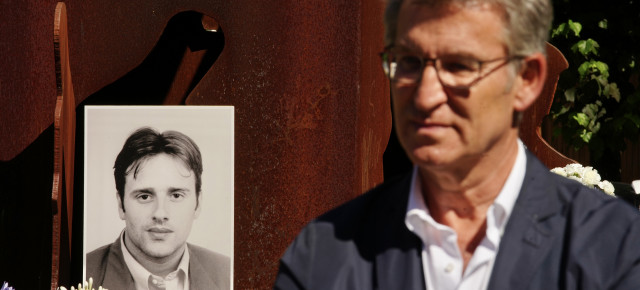 Alberto Núñez Feijóo en el homenaje a Miguel Ángel Blanco en Ermua