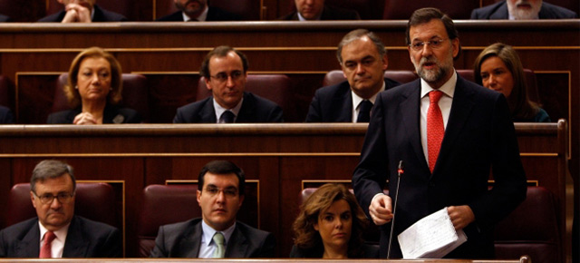 Mariano Rajoy durante su intervención en la sesión de control