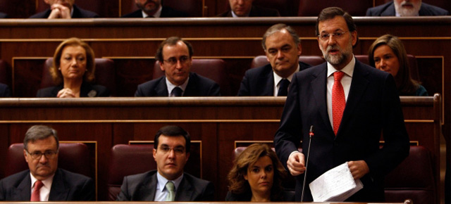 Mariano Rajoy durante su intervención en la sesión de control