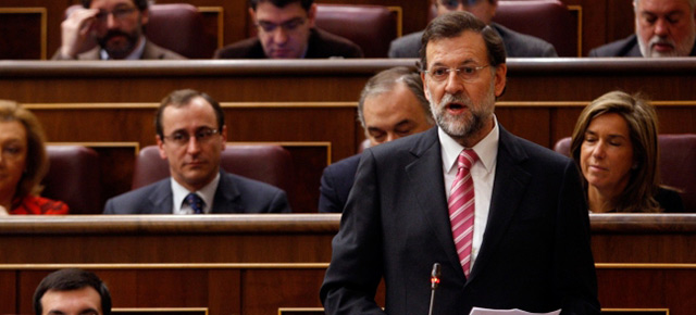 Mariano Rajoy durante su intervención en la Sesión de Control