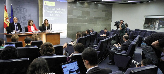 Presentación de la Estrategia Española de Responsabilidad Social de las Empresas. Fuente: Moncloa