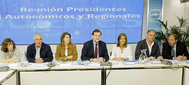 Mariano Rajoy preside una reunión con presidentes autonómicos y provinciales del PP